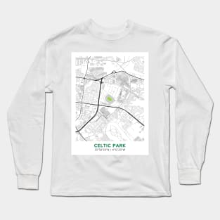 Celtic Park Map Design Long Sleeve T-Shirt